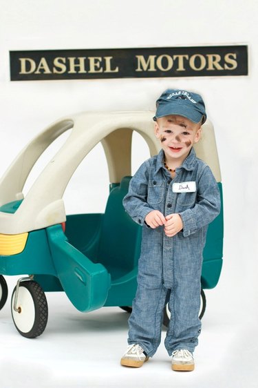 Boy in Car Mechanic Costume