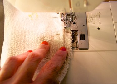 Sew directly on top of your previous thread line.