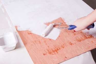 Painting the wood white