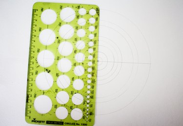 Draw a vertical line through center of circle