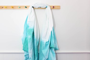 start with a dip dyed turquoise sheet
