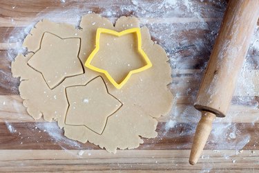 Step 1: Roll out dough and cut star shapes