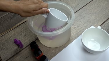 Dipping mug for nail polish marbled mugs.