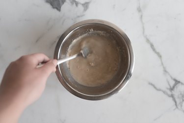 Stir the yeast mixture until dissolved.