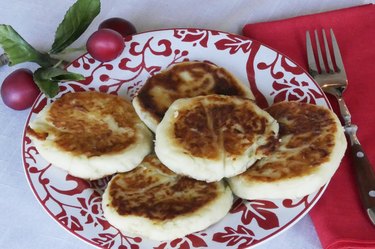 Potato pancakes on plate