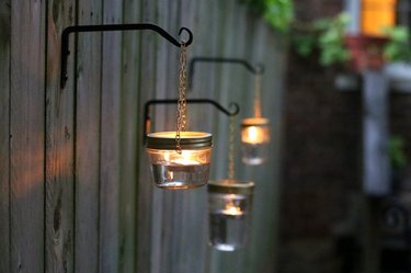 Mason jar lanterns.