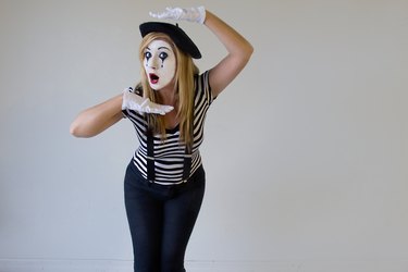 girl mimes