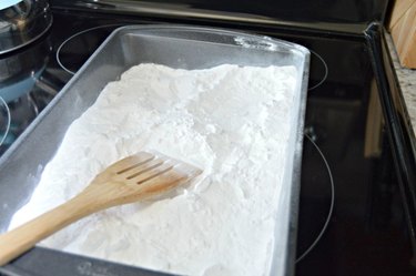 Stir baking soda during bake time.