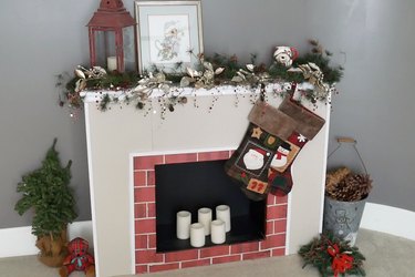 How to Make a Cardboard Christmas Fireplace