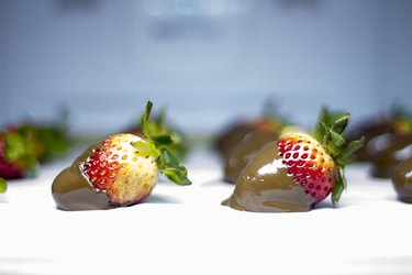 Refrigerate dipped strawberries
