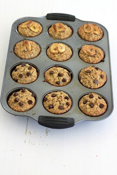 oatmeal protein muffins baked