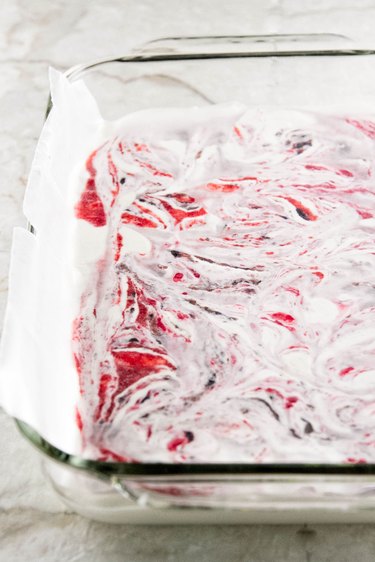 Wax paper on the ice cream for freezing