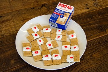Display of graham cracker Band-Aids