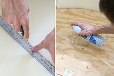 Cut and attach the foam to the top of the board.