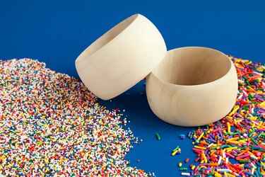 Wooden bangles and sprinkles