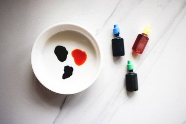 Place your food coloring in stopper bottles to make for easy distribution.