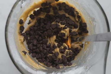 Fold through the chocolate chips.