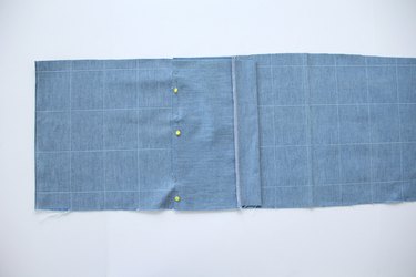 Pin pocket to one side of main pattern piece