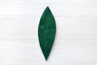 Cut the left side to complete the leaf
