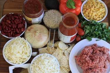 Ingredients for taco casserole