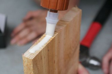 Applying wood glue