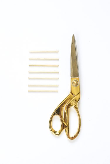 scissors cut dowel