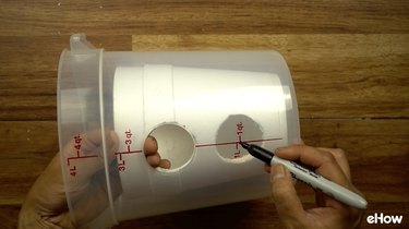 Cutting plastic container for DIY Mini USB Desktop Air Conditioner