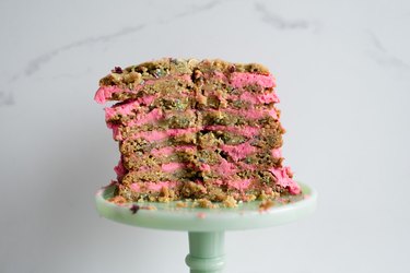 This sweet cake is made entirely of cookies!