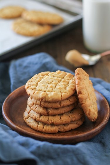 Plate of peanut butter cookies