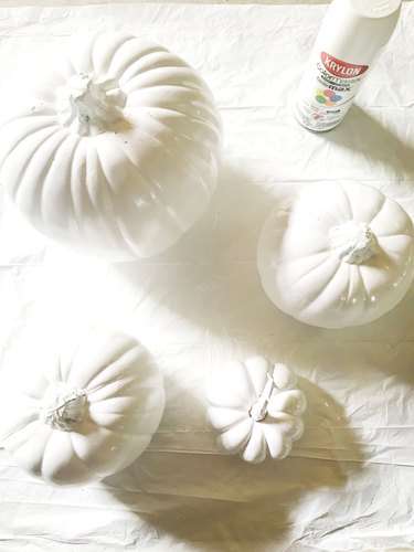 Paint them up so you have white pumpkins to marble