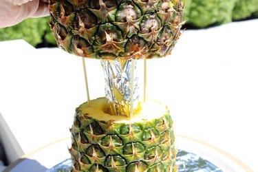 stacking pineapples