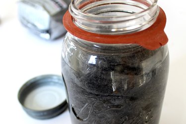 add steel wool | how to make a wood stain using coffee grounds