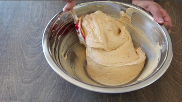 Folding in whipped cream
