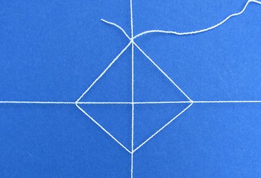 Creating a diamond shape by tying knots