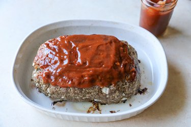 Meatloaf fresh from the oven