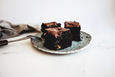These rich and dense Cake Mix Brownies are an easy crowd pleaser!