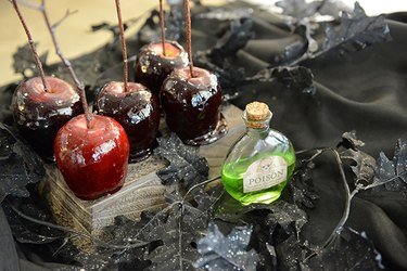 Candy apples on display