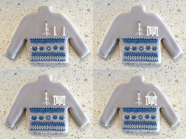R2-D2 Ugly Christmas Sweater Cookie Steps 13-16