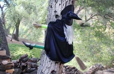 Add some humor to your Halloween decor with this witch running into a tree craft.