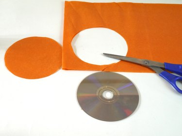 A CD sized circle cut from the four layers of tissue.