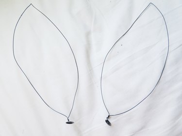 Finished wire bunny ears.