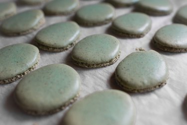 Let the macarons cool on their sheets before filling.
