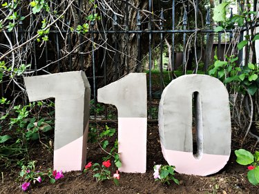 How to Make Painted House Numbers from Cement