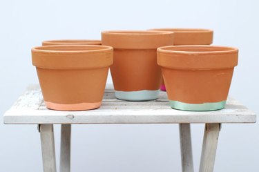 hand painted pots
