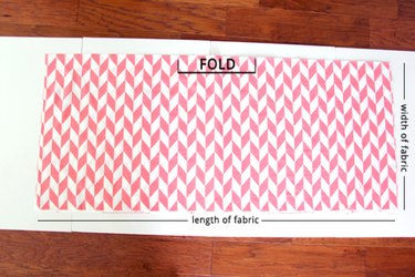 Fold your fabric into fourths to cut the skirt pattern
