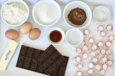 ingredients for peppermint brownies