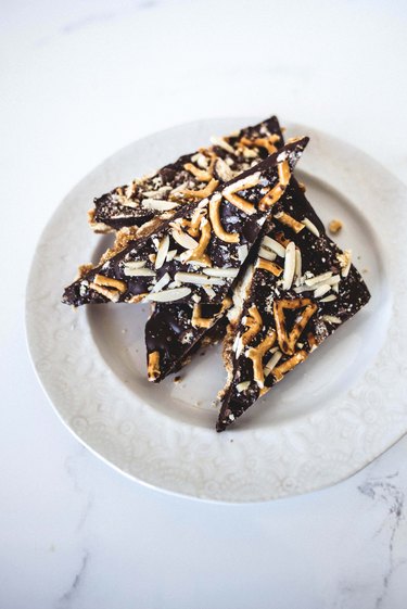 Sweet, Salty, Nutty Chocolate Bark is a delicious treat that also makes for the most perfect gift!