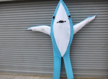 No-sew felt shark costume