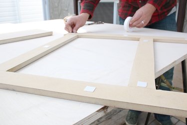 adhering tape to MDF template