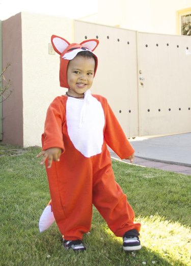 Child in fox costume